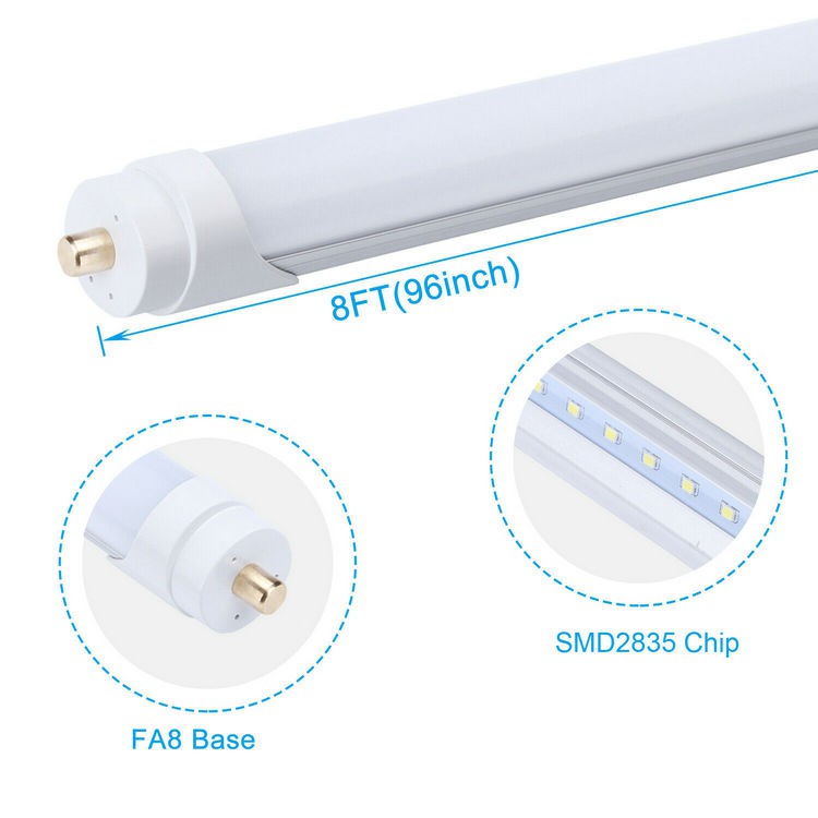 8 foot led tube light bulbs (2)