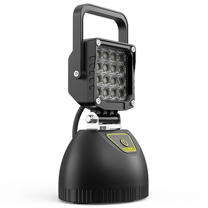 Golau Gwaith Pwer Batri Gyda Sylfaen Magnetig