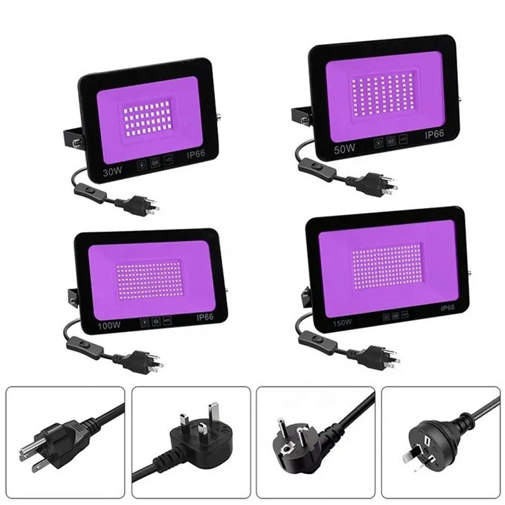 365nm 100W UV Black Lights size
