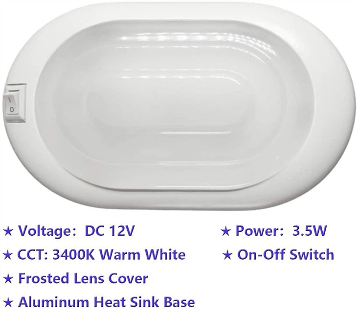 RV Ceiling Lights with On-Off Switch detail