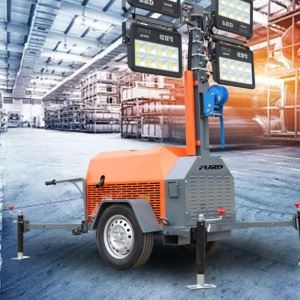 LED Mobile/Trailer LED Hydraulic Diesel Lighting Tower high quality