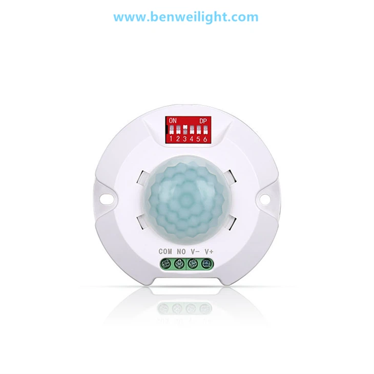Synhwyrydd Cynnig PIR Nenfwd 360 gradd, 9-24V, Switch Light