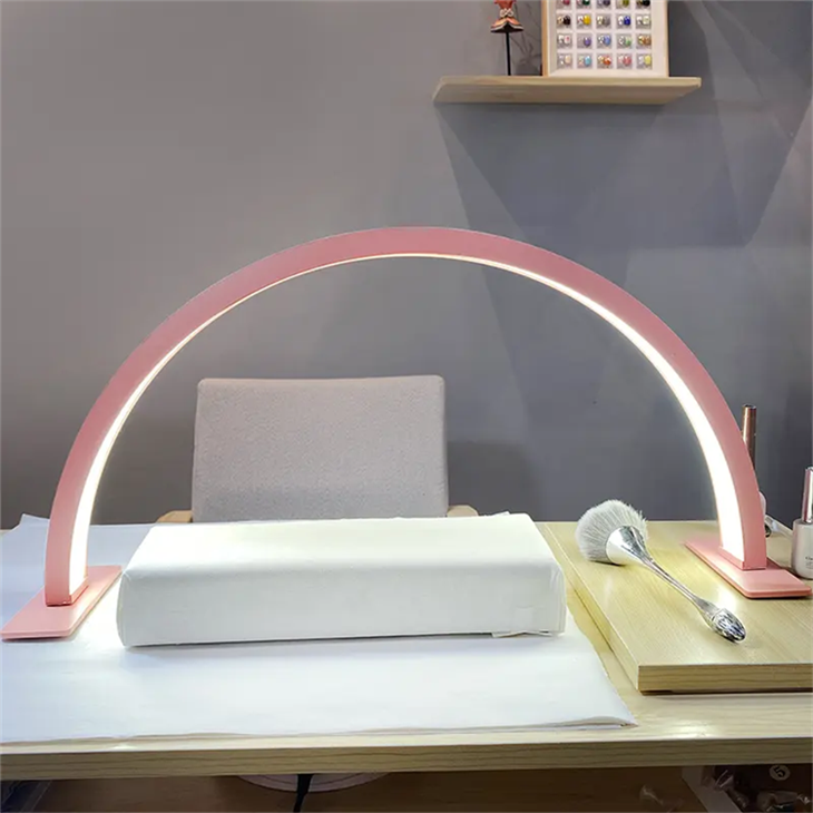 75cm Lamp Bwrdd Ewinedd Hanner Lleuad LED plygadwy