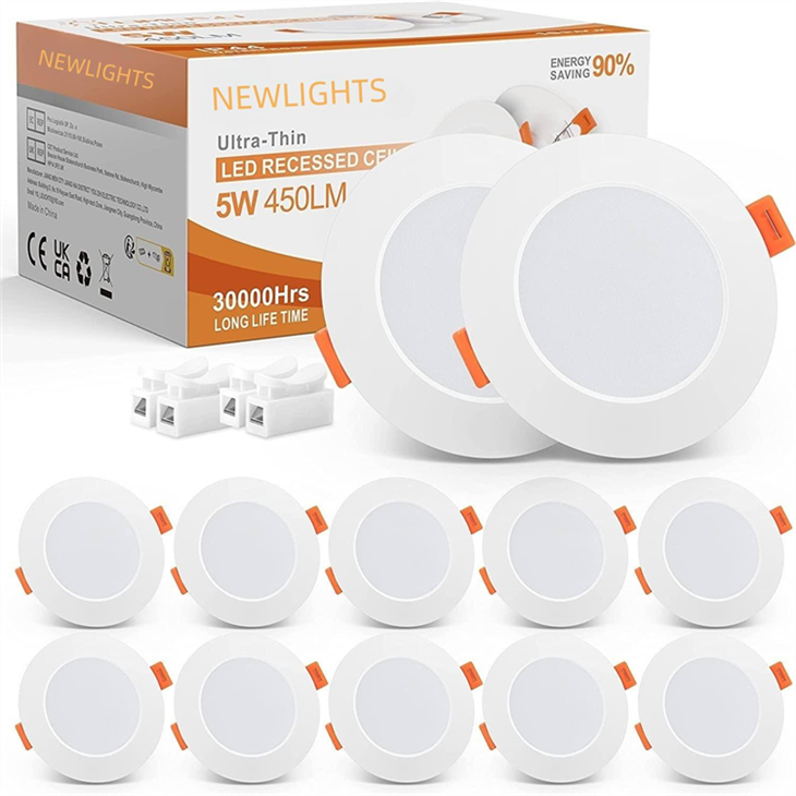 Goleuadau cilfachog LED pylu - 3Goleuadau Panel Slim W-24W (2.5"/4")