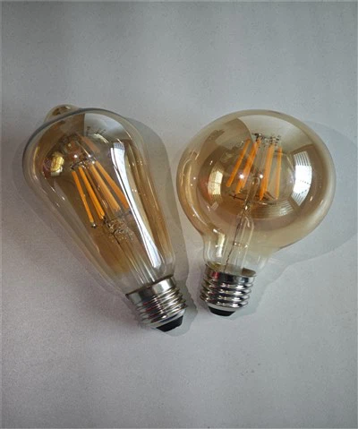 Bwlb Candle LED E14 G45: 6W Ffilament Gwyn Cynnes 360 gradd Clir