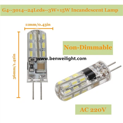 Bylbiau Capsiwl LED: G4/G9/E14, 220V/12V AC/DC