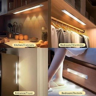 Synhwyrydd Cynnig LED O dan Golau Cabinet, 3 Modd Golau Hill Dimming Stepless O dan Goleuadau Closet