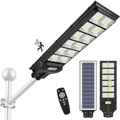 Goleuadau Solar Awyr Agored Dal Dŵr, 6500K Dusk To Dawn Solar Street Light