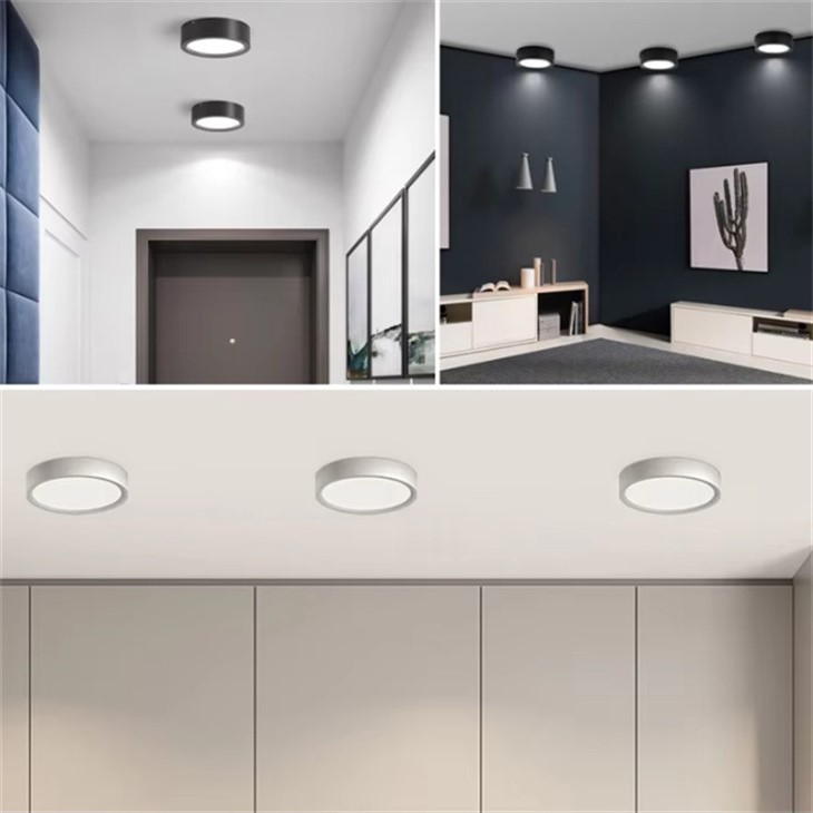 white round flat panel ceiling light